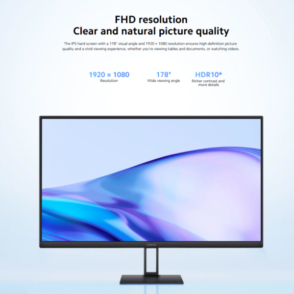 Xiaomi Monitor A27i 27 pouces 100Hz Full HD – Écran PC