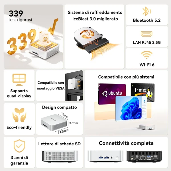 GEEKOM A5 Pro 2026 Edition — Ryzen 5 7530U, 16Go, 1To SSD